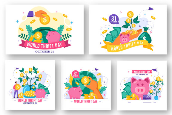 11 World Thrift Day Illustration