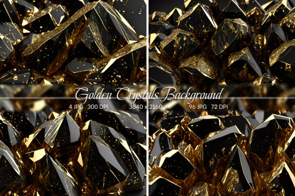 Golden Crystals Background