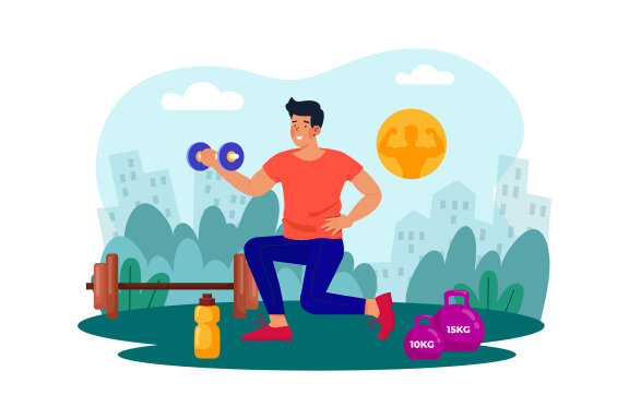 M734_Morning Activity Illustration Pack 1
