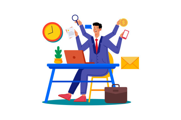 M729_ Multitasking Concept Illustration Pack