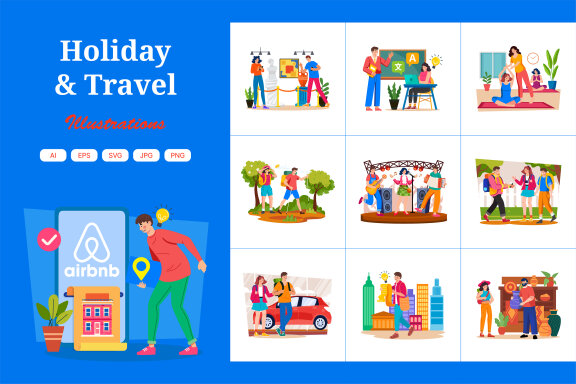 M728_Holiday & Travel Illustration Pack 2