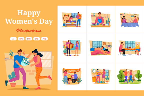 M717_Women's Day Illustration Pack 1