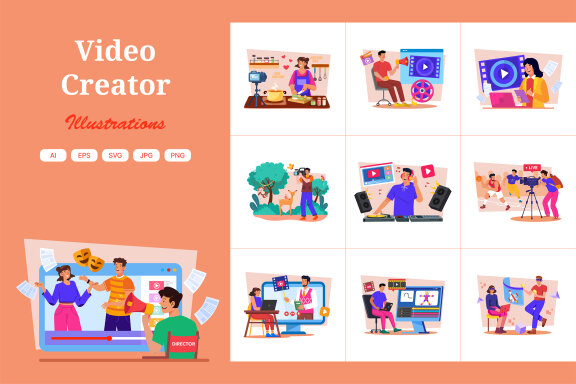 M714_Video Creator Illustration Pack 2