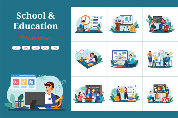 M712_School & Education Illustration Pack 2