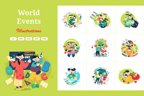 M706_World Events Illustration Pack