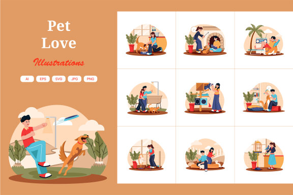 M703_Pet Love Illustration Pack