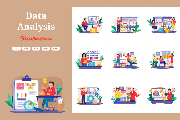 M695_Data Analysis Illustration Pack 