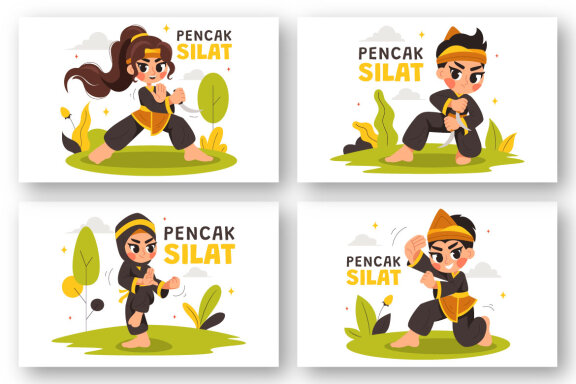 9 Pencak Silat Sport Illustration