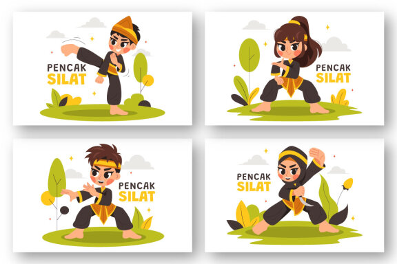 9 Pencak Silat Sport Illustration