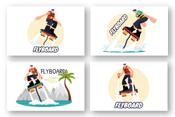 9 Flyboard Sport Illustration
