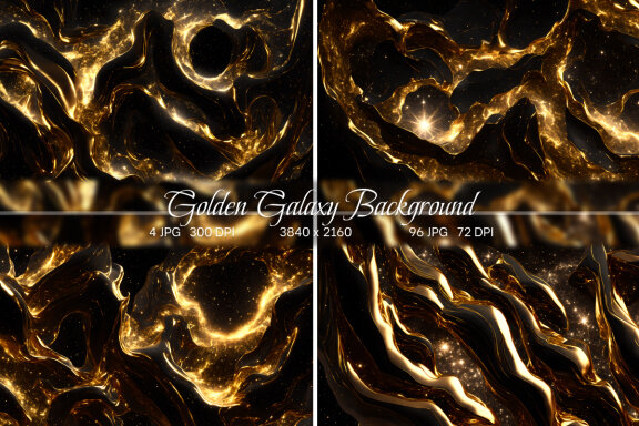 Golden Galaxy Background