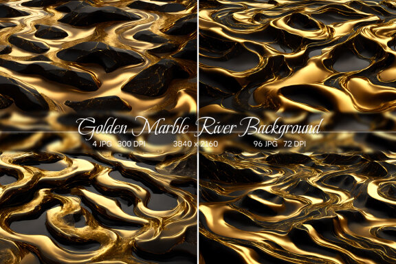 Golden Marble River Background