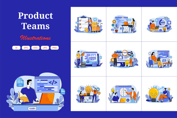 M673_Product Teams Illustration Pack 2