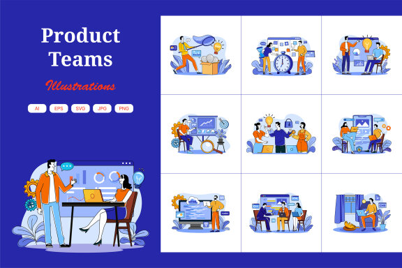 M673_Product Teams Illustration Pack 1