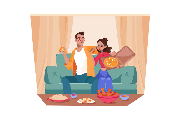 M667_Couple In Love Illustration Pack