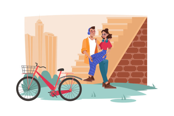 M667_Couple In Love Illustration Pack