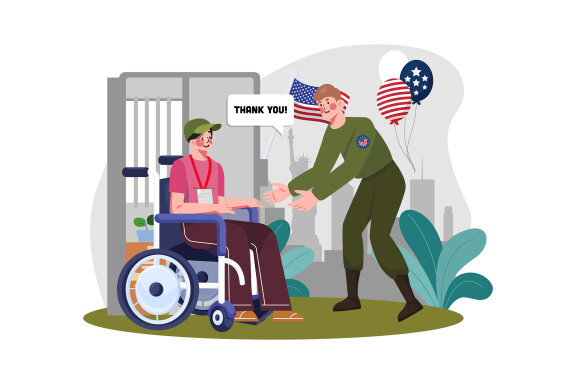 M665_Happy Veterans Day Illustration Pack