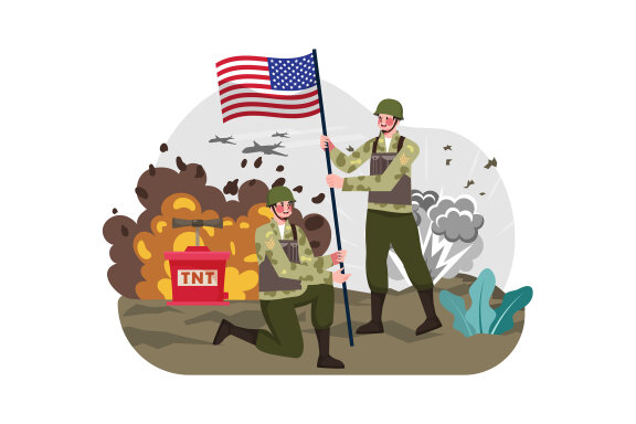 M665_Happy Veterans Day Illustration Pack