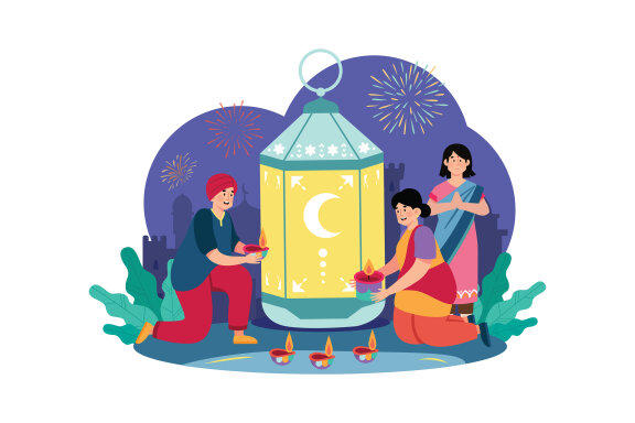 M661_Diwali Celebration Illustration Pack 