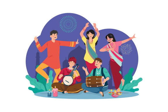 M661_Diwali Celebration Illustration Pack 