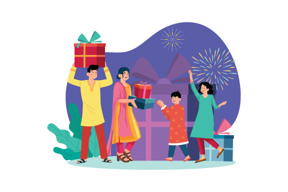 M661_Diwali Celebration Illustration Pack 