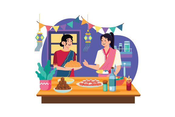 M661_Diwali Celebration Illustration Pack 