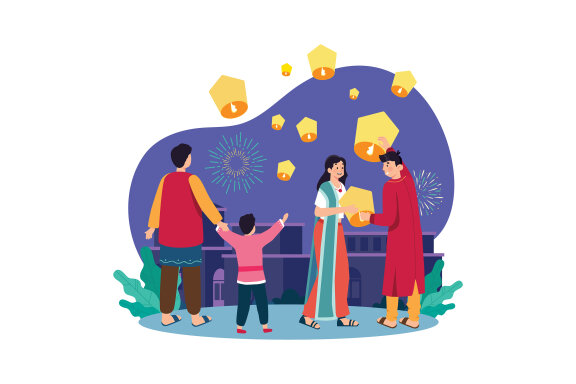 M661_Diwali Celebration Illustration Pack 