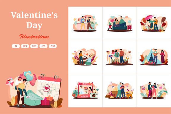 M660_Valentine's Day Illustration Pack