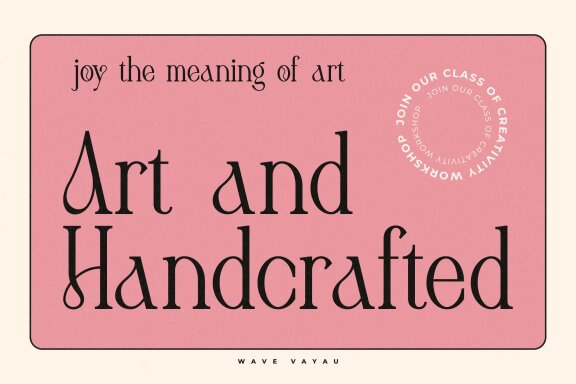 Wave Vayau | Display Serif Font