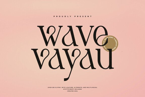 Wave Vayau | Display Serif Font