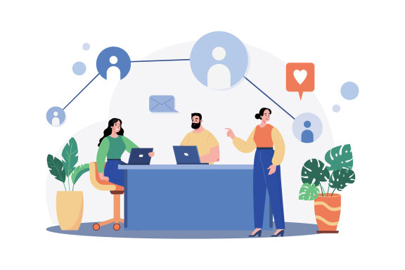 M643_Business Teamwork Illustration Pack