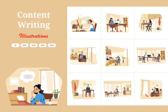 M631_Content Writing Illustration Pack