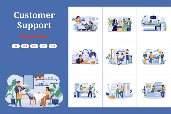M628_Customer Support Illustration Pack 1