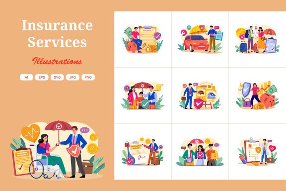 M625_Insurance Services Illustration Pack 1