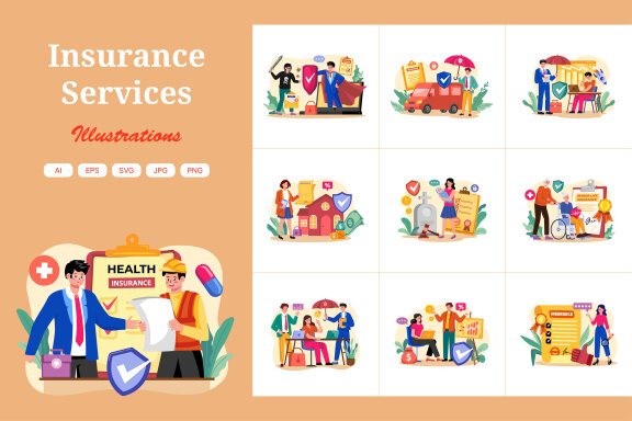 M625_Insurance Services Illustration Pack 2