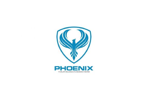 Blue Phoenix Logo - Phoenix & Shield Logo