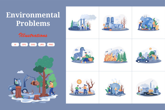 M622_Environmental Problems Illustration Pack 1