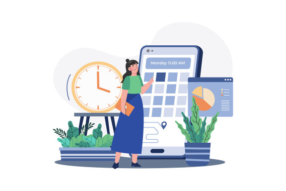M605_Appointment Scheduling Illustration Pack