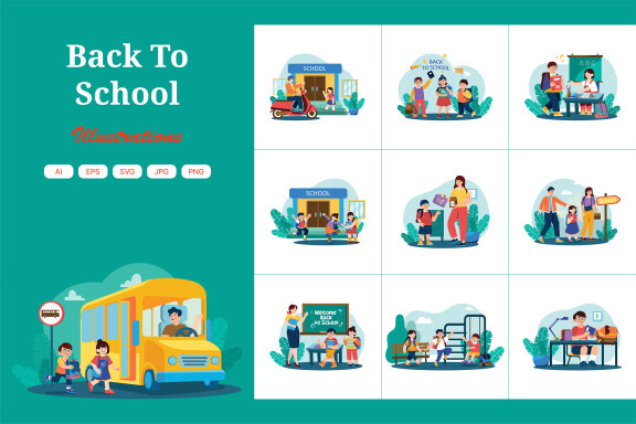 M603_Back To School Illustration Pack