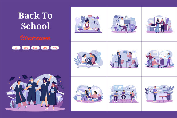 M596_Back To School Illustration Pack 1