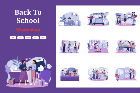 M596_Back To School Illustration Pack 2