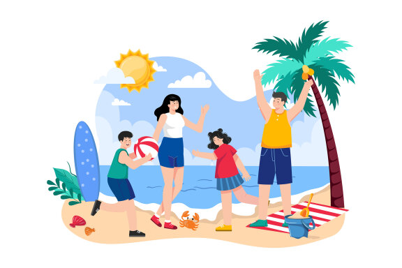 M586_Summer Holiday FREE Illustration Pack