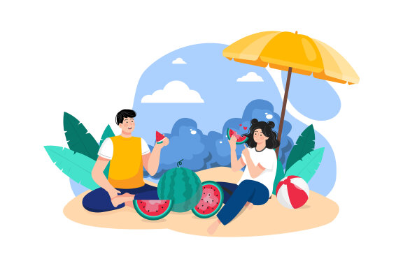 M586_Summer Holiday FREE Illustration Pack