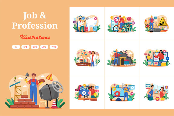 M587_Professions Illustration Pack