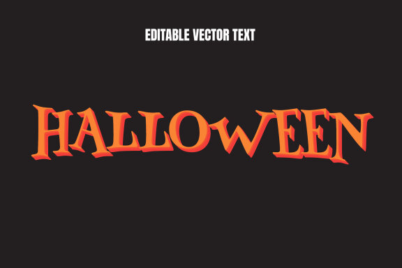Halloween editable text effect
