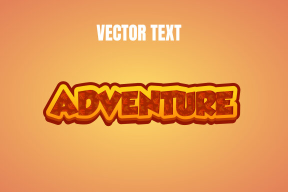 Adventure Quality Vector Text Effect