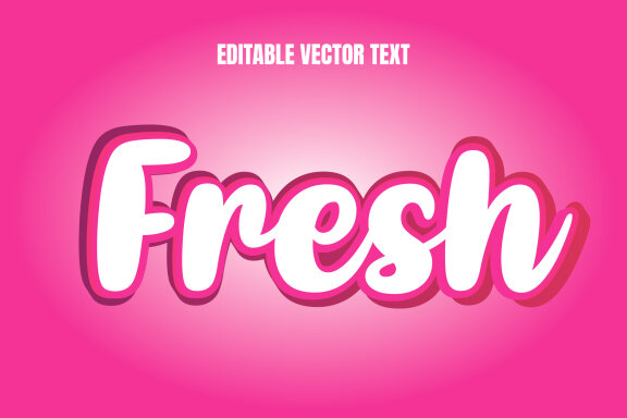 Fresh Vector Text Effect