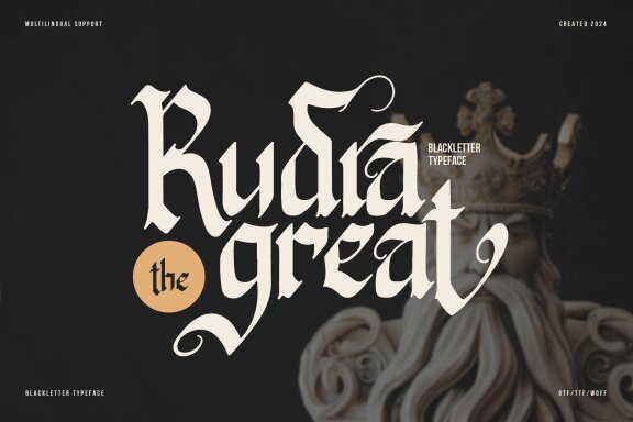 Rudra Great | Blackletter Typeface