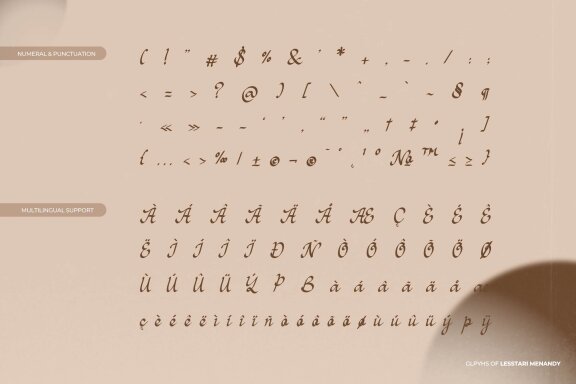 Lesstari Menandy | Handwritten Script