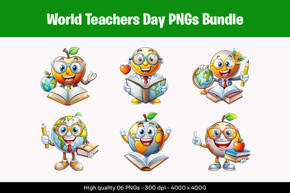 World Teachers Day Designs PNG Bundle